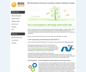Micora.net(Web development company in Budapest) Screenshot