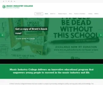 Mic.org.au(Music Industry College) Screenshot
