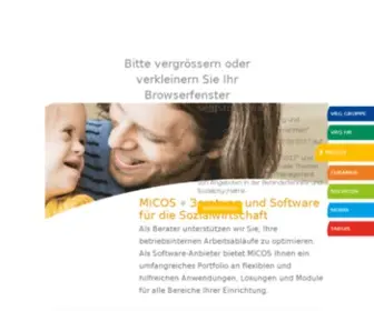 Micos.com(IT-Lösungen für die Sozialwirtschaft) Screenshot