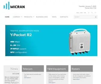 Micran.com(Micran Research and Production Company) Screenshot