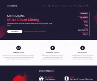 Micro-Mining.com(The new Micro Mining Site inc) Screenshot