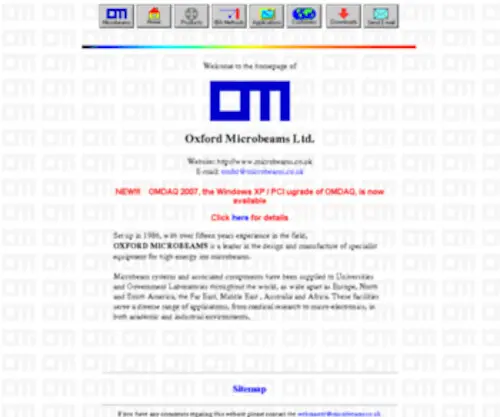 Microbeams.co.uk(Oxford Microbeams Ltd) Screenshot