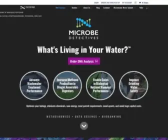 Microbedetectives.com(Next Generation DNA Analysis of Water and Wastewater Microbiome) Screenshot