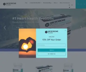 Microbiomeplus.com(Best Probiotics Prebiotics for Digestive Health for Women and Men) Screenshot