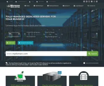 Microcenhosting.com(Web Hosting Services) Screenshot