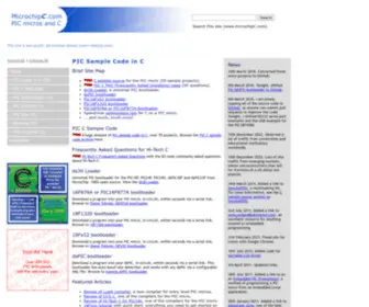 Microchipc.com(Program Microchip PIC micros with C) Screenshot