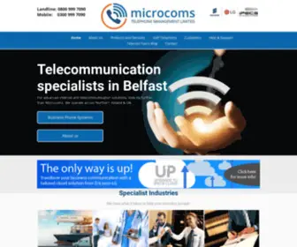 Microcoms.co.uk(Telecommunication specialists) Screenshot