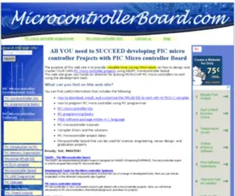 Microcontrollerboard.com(All in one place solutions for PIC micro controller projects using PIC micro controller board) Screenshot
