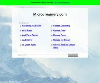 Microcreamery.com(Forsale Lander) Screenshot