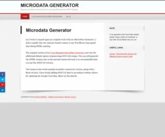 Microdatagenerator.org(Microdata Generator) Screenshot