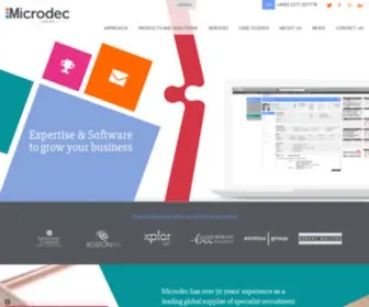 Microdec.com(Recruitment CRM Software) Screenshot