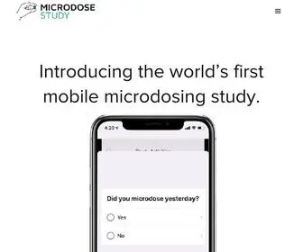 Microdose.me(Join world's first mobile microdosing study) Screenshot