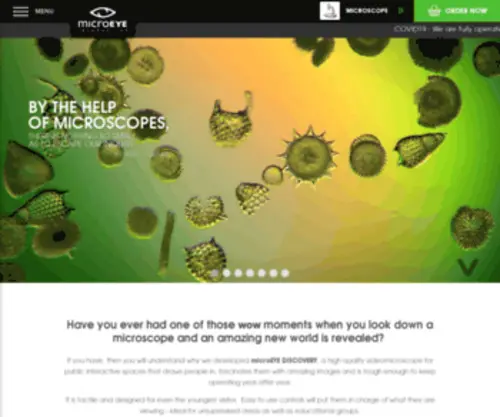 Microeyeinteractive.com(Microscopes for public spaces) Screenshot