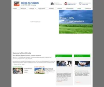 Microfilt.com(Micro Filt (India)) Screenshot