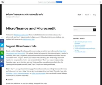 Microfinanceinfo.com(Microfinance and Microcredit) Screenshot