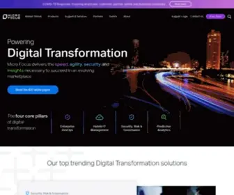 Microfocus.net(Digital transformation and enterprise software modernization) Screenshot