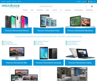 Microforce.be(Refurbished Apple iPhone) Screenshot