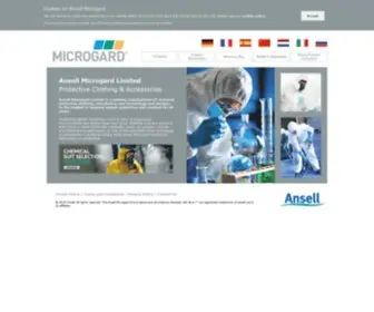 Microgard.com(Chemical Protective Clothing Suits and Accessories) Screenshot