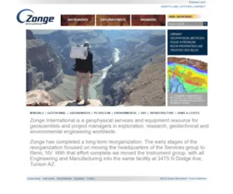 Microgeo.com(Zonge International Geophysical Services and Equipment) Screenshot