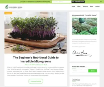 MicrogreensWorld.com(Microgreens World) Screenshot