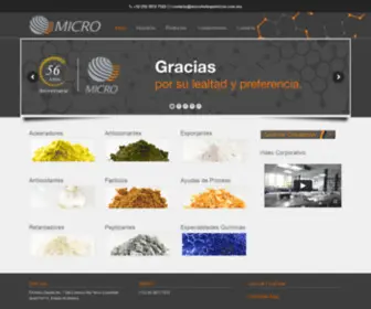 Microhulequimicos.com.mx(Micro S.A) Screenshot