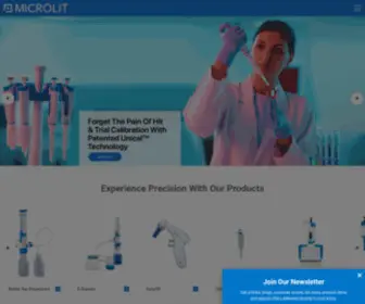 Microlit.com(Laboratory Liquid Handling Instruments Manufacturer) Screenshot