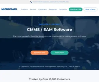 Micromain.com(CMMS & EAM Software) Screenshot