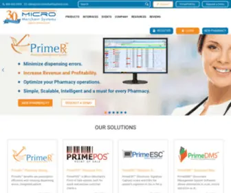 Micromerchantsystems.com(PrimeRx pharmacy software management system from Micro Merchant Systems) Screenshot