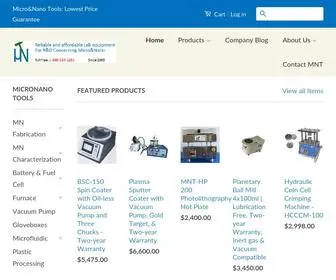 Micronanotools.com(Tools for Micro and Nano Research Search) Screenshot
