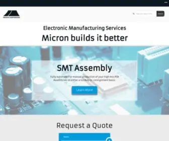 Microncorp.com(Electronic Manufacturing Services) Screenshot