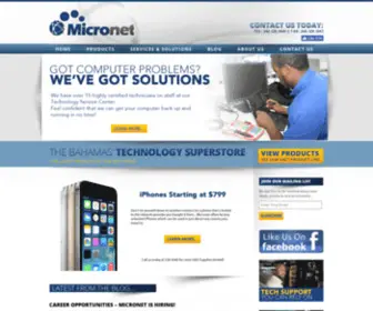 Micronet.bs(Computers, Laptops, PC Components, Printers, Tech Service Bahamas) Screenshot