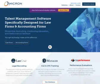 Micronsystems.com(Talent Management and CLE & CPE Tracking Software) Screenshot