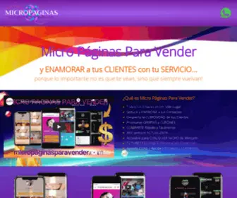 Micropaginasparavender.com(Micro páginas para vender más de lo que quieras) Screenshot