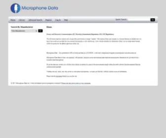 Microphone-Data.com(Microphone Data) Screenshot