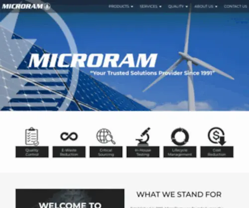 Microram.com(MICRORAM Electronics) Screenshot
