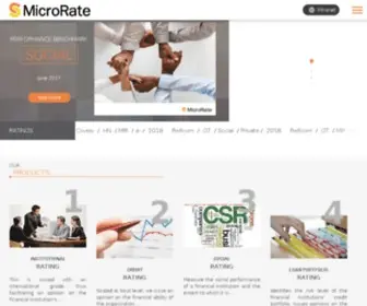 Microrate.com(We are the first risk rating agency specializing in microfinance. Our experience) Screenshot