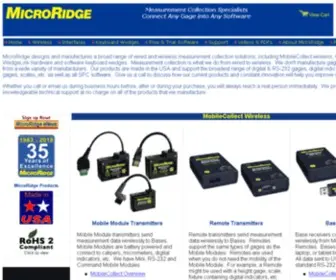 Microridge.com(MicroRidge Hardware & Software Measurement Collection Solutions) Screenshot