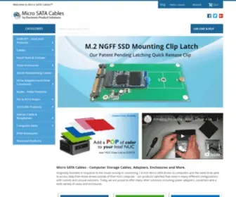 Microsatacables.com(Micro SATA Cables) Screenshot