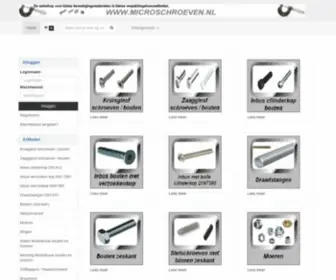 Microschroeven.nl(De oline shop voor micro schroeven in kleine verpakkingen) Screenshot