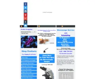 Microscopesamerica.com(Microscope Sales Service and Repair at) Screenshot