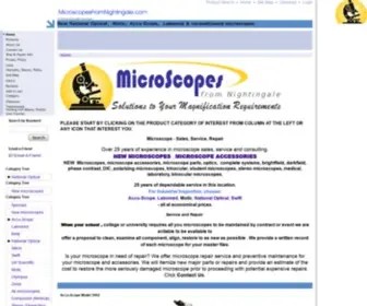 Microscopesfromnightingale.com(Stereo Zoom Microscopes) Screenshot