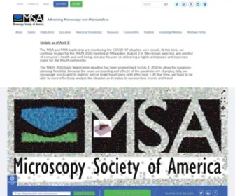 Microscopy.org(Microscopy Society of America (MSA)) Screenshot
