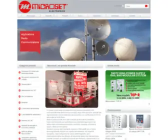 Microset.net(Microset home page power supply alimentatori radiobroadcast) Screenshot