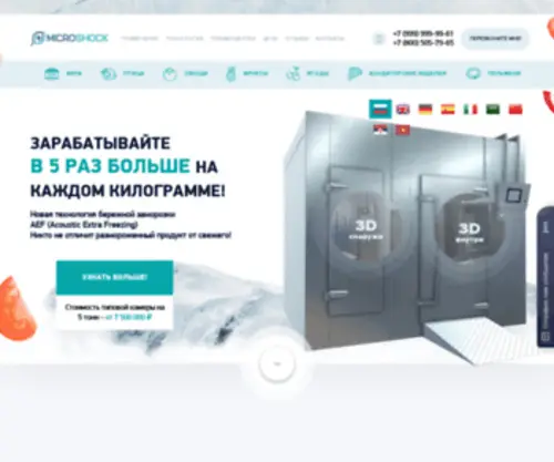 Microshock.ru(Акустическая заморозка продуктов) Screenshot