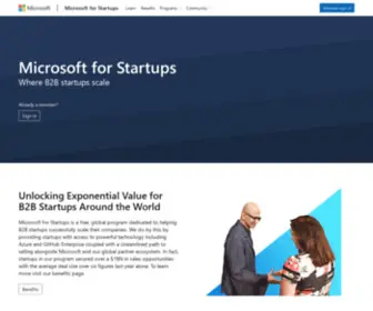 Microsoftaccelerator.com(Microsoft for Startup Founders Hub) Screenshot