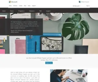 Microsoftaffiliates.com(Microsoft Affiliate Program Home Home) Screenshot