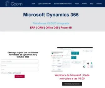 Microsoftdynamics365.com(Soluciones empresariales cloud) Screenshot