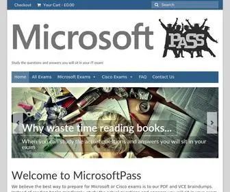 Microsoftpass.com(Study for Microsoft and Cisco exams at home) Screenshot