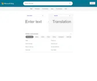 Microsofttranslator.com(Zoeken Microsoft Translator) Screenshot