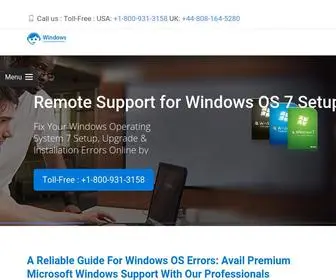 Microsoftwindowssupportnumber.com(Customer Support for Windows Setup and Installation) Screenshot